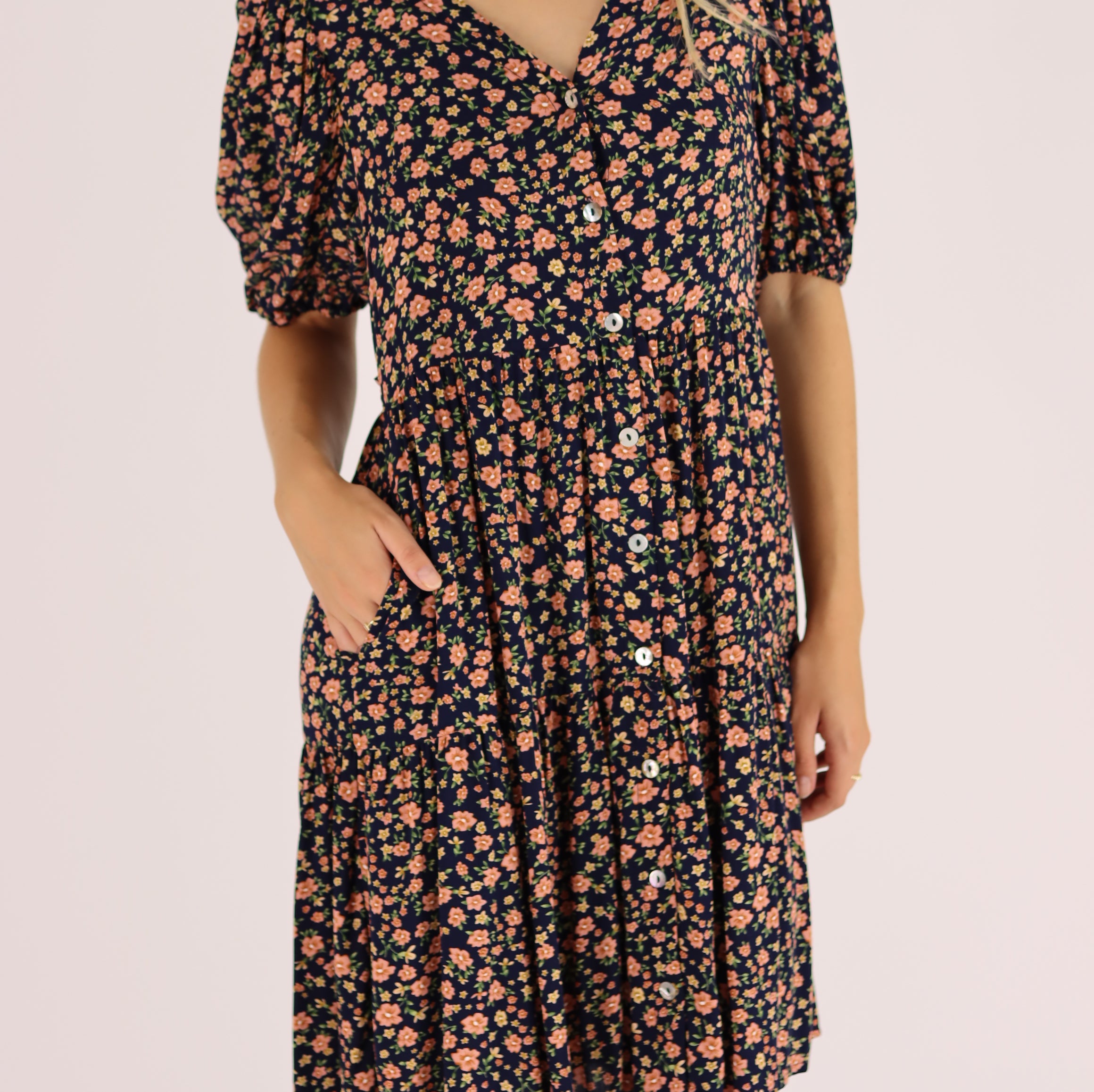 workwear dress with print