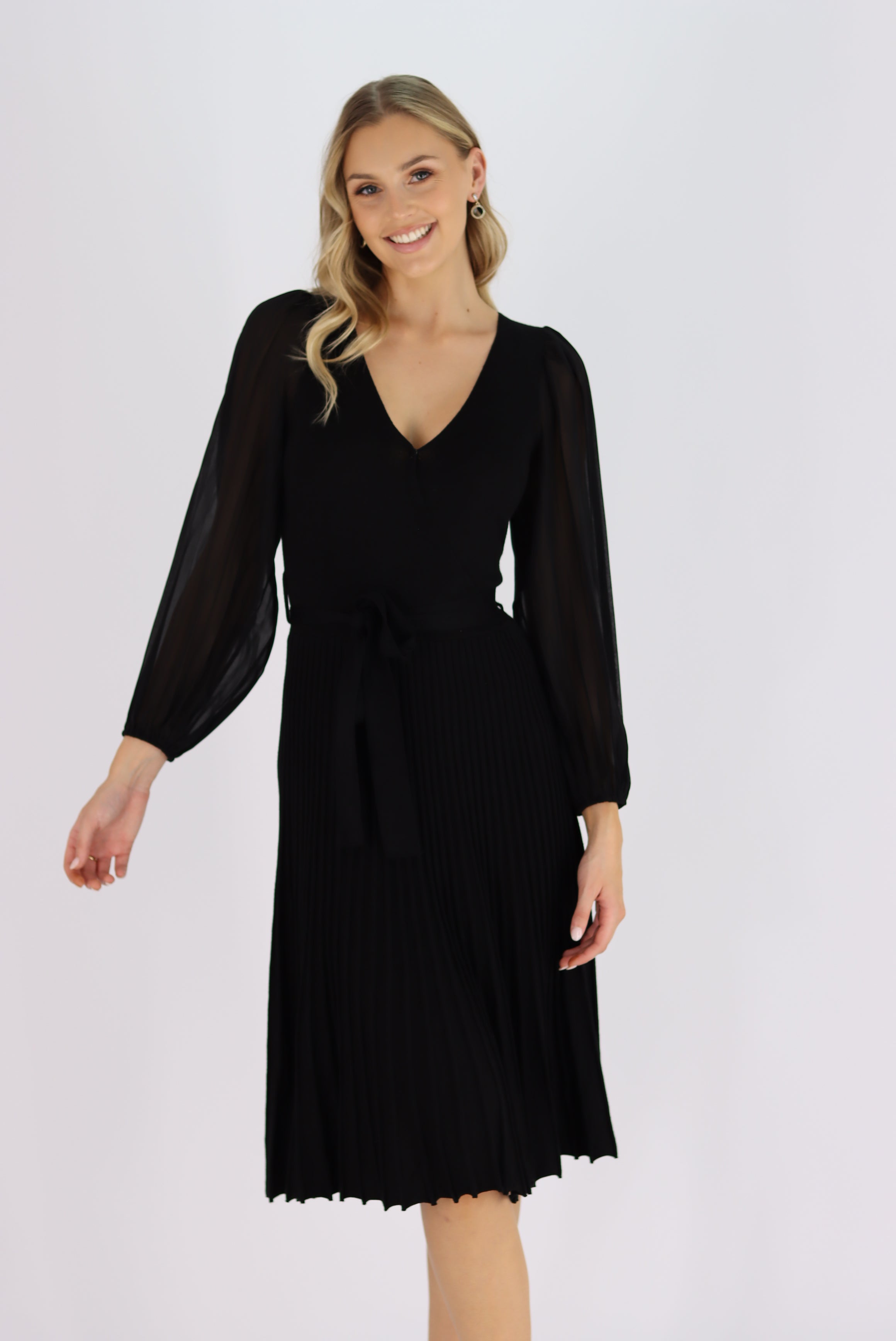 Samantha High Neck Midi Dress