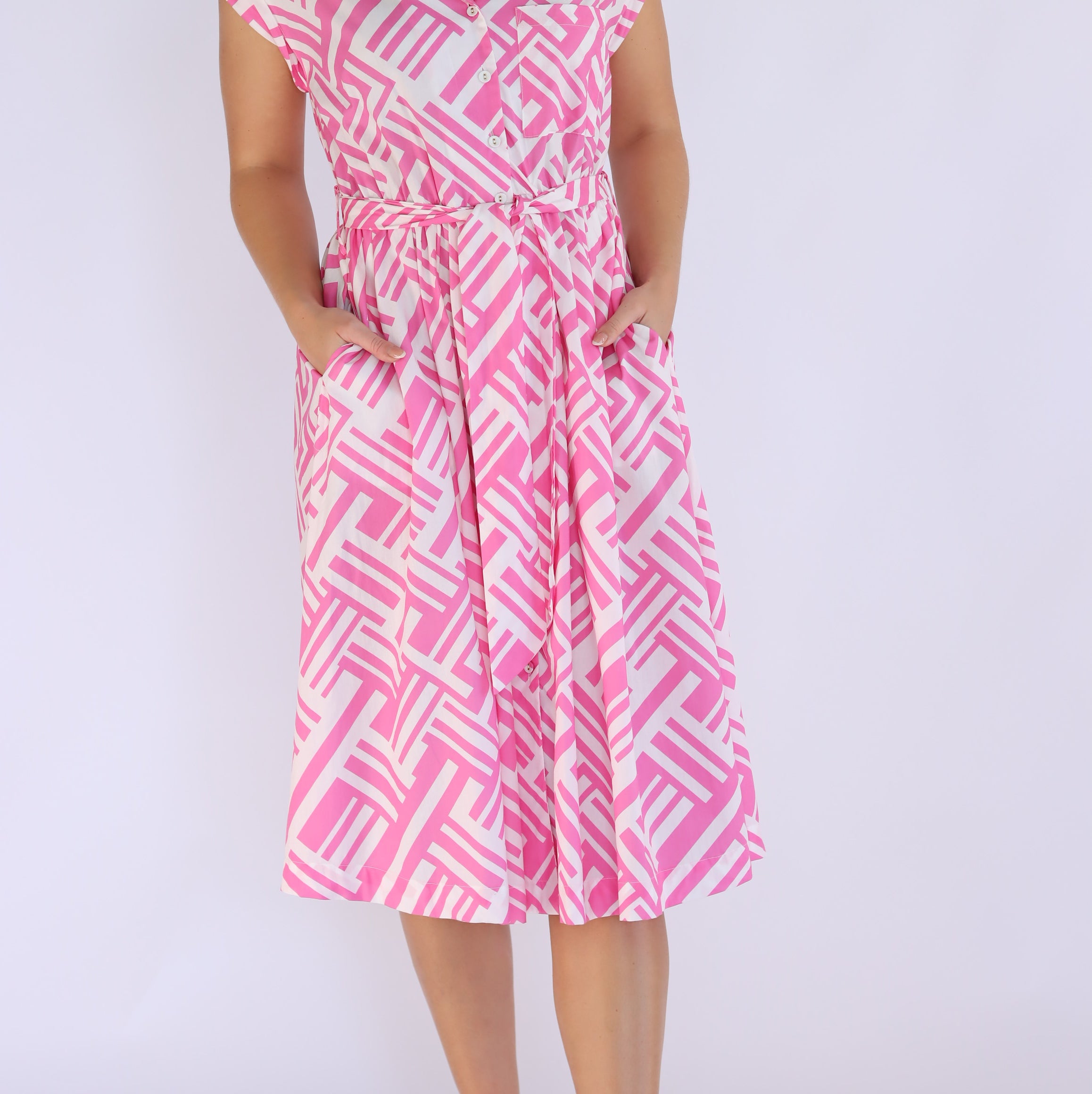 pink dress with pockets