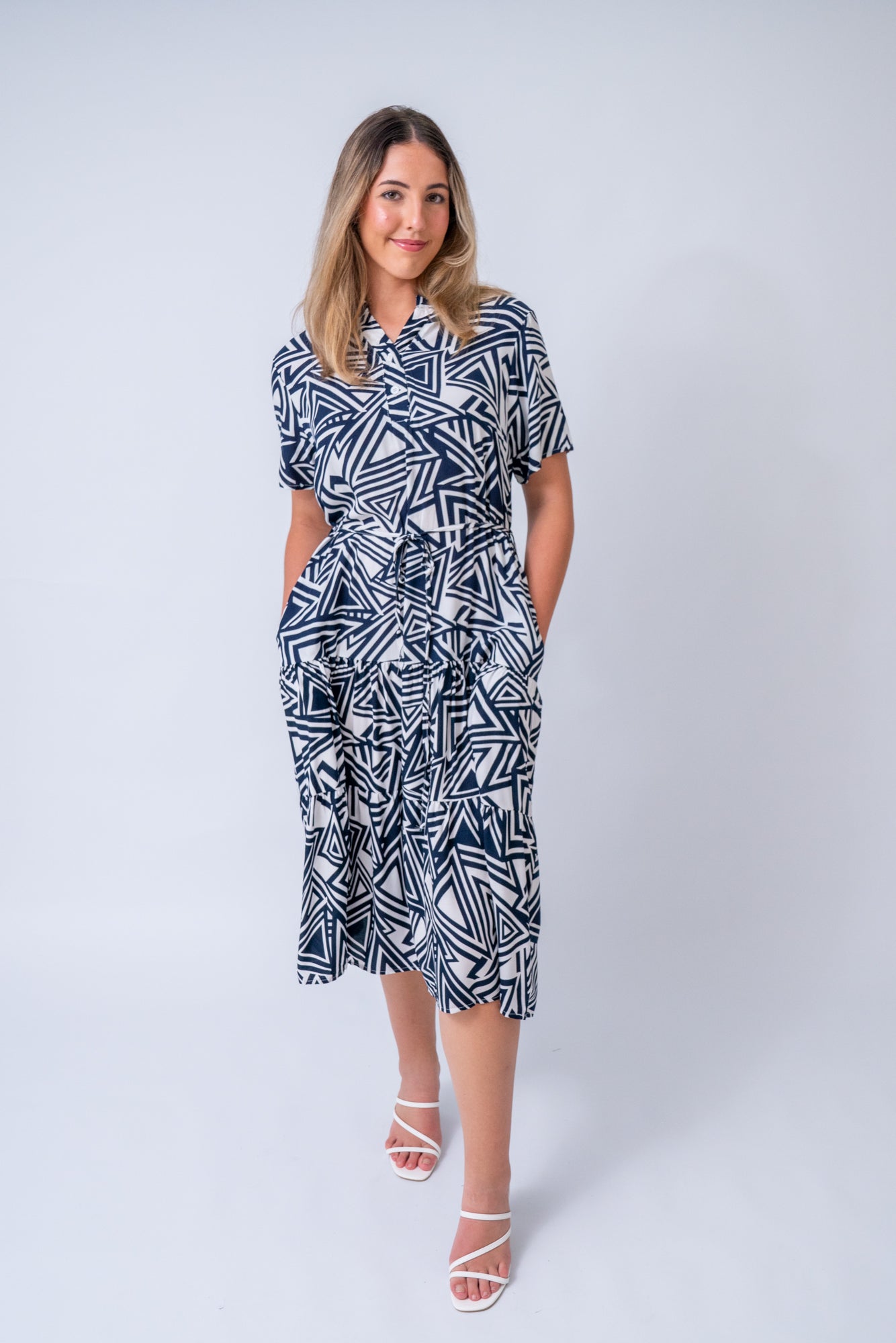 midi dress with side pockets