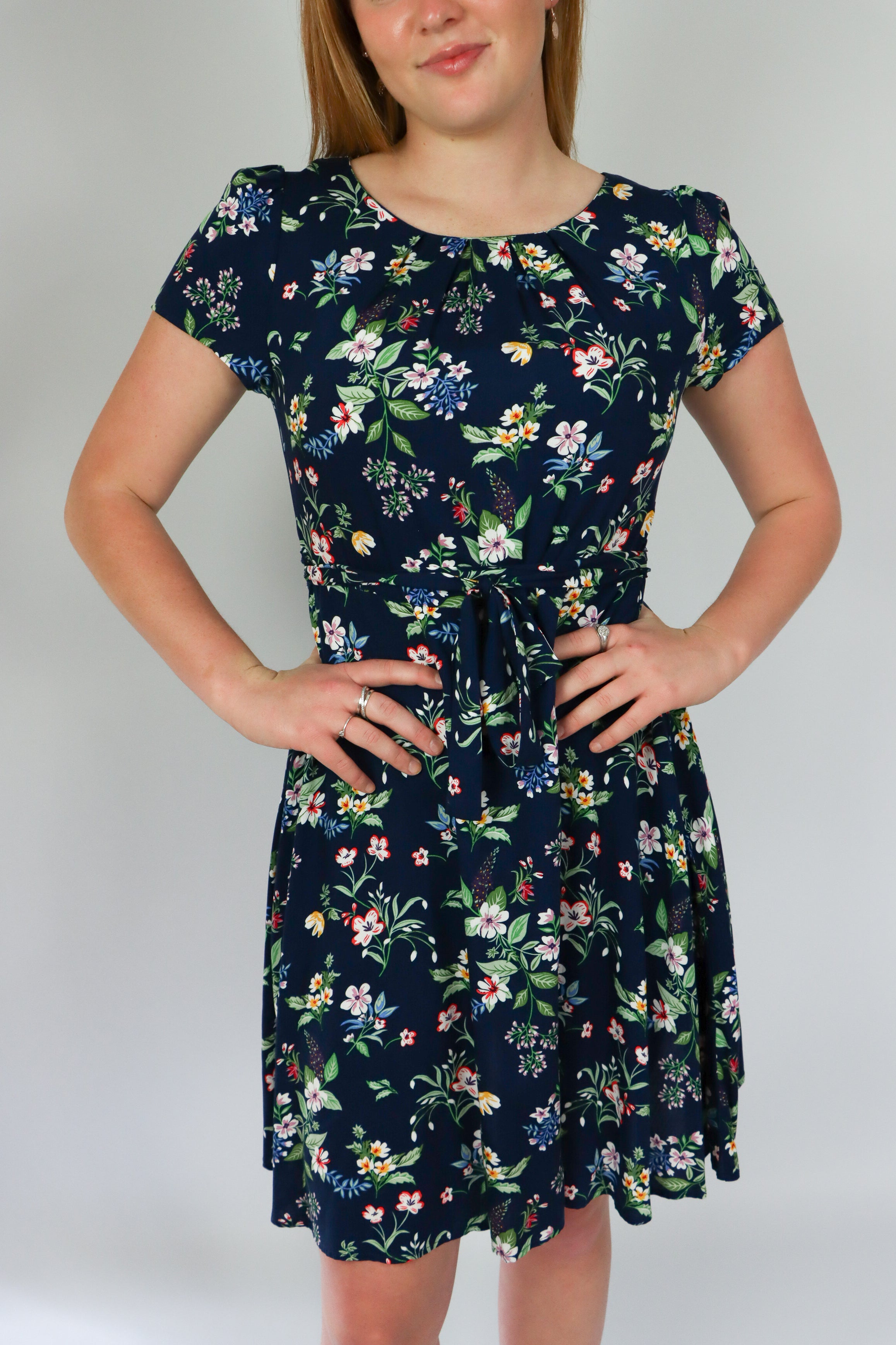 floral dress with multi flowers