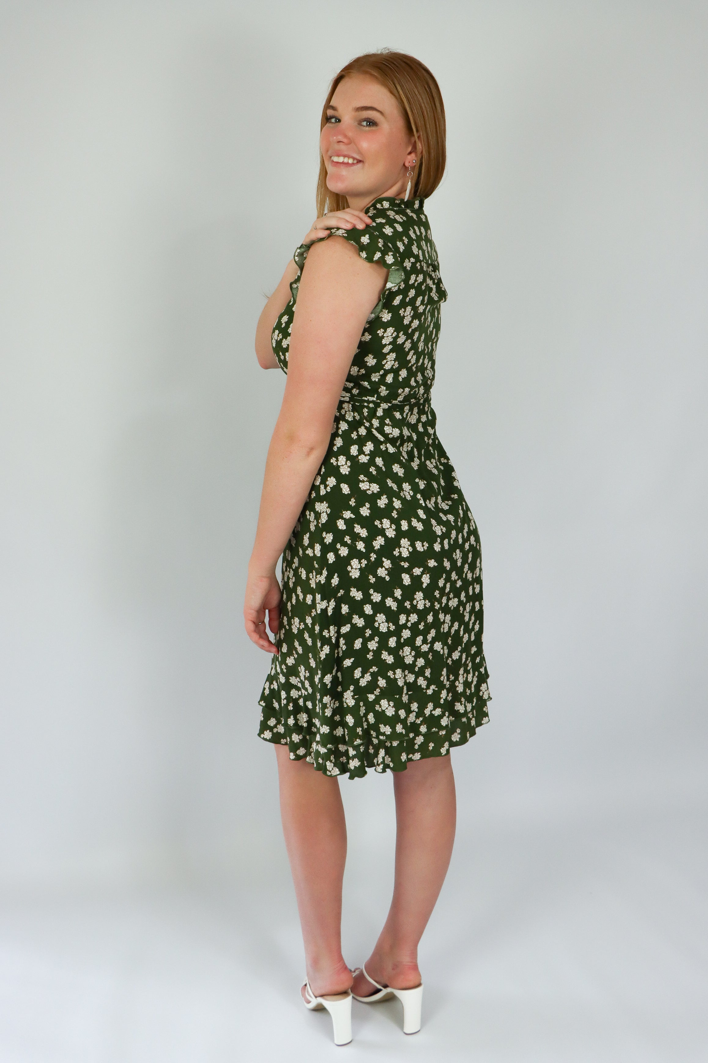 casual wear dress green clour