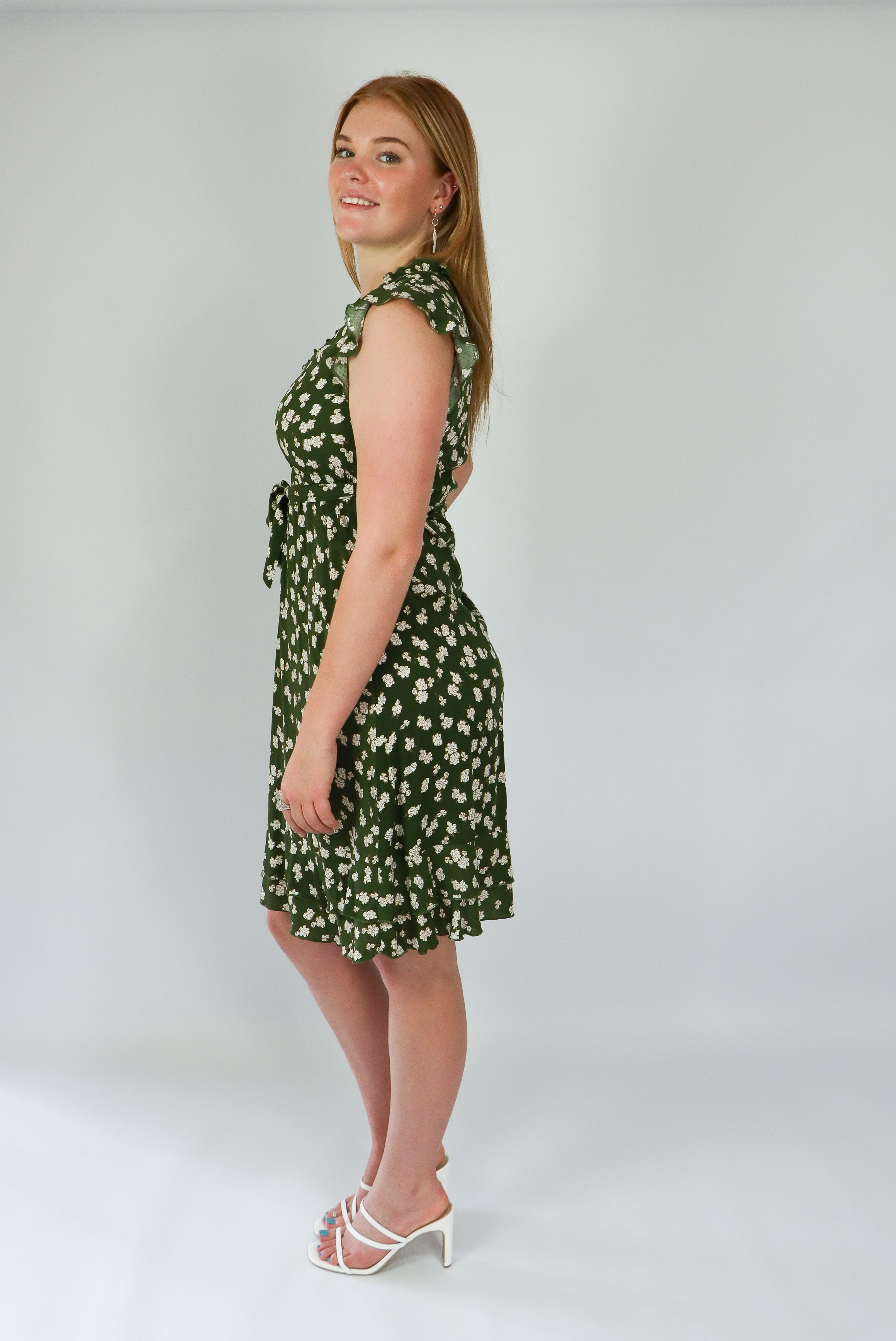 skeera dress lightweight green