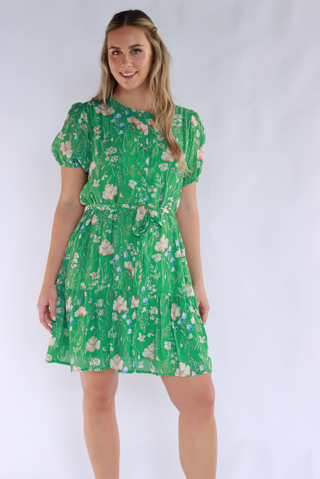 green mini dress whyteoak