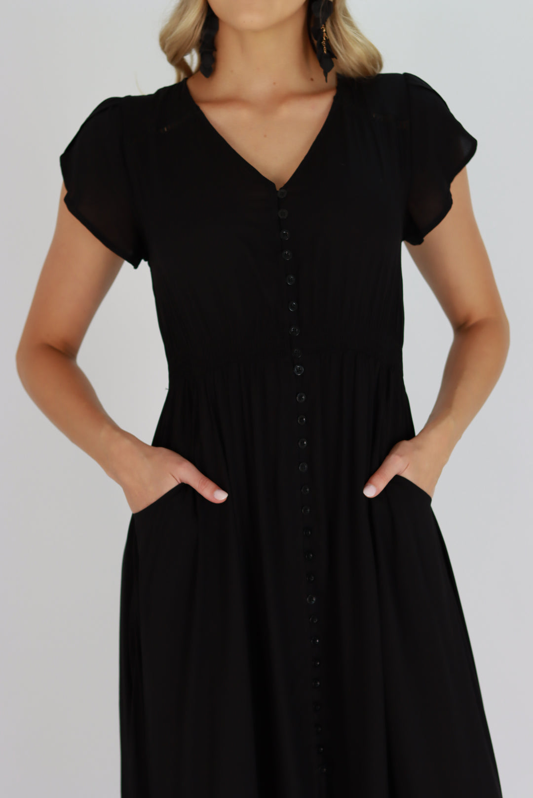 Marcella Black Maxi Dress