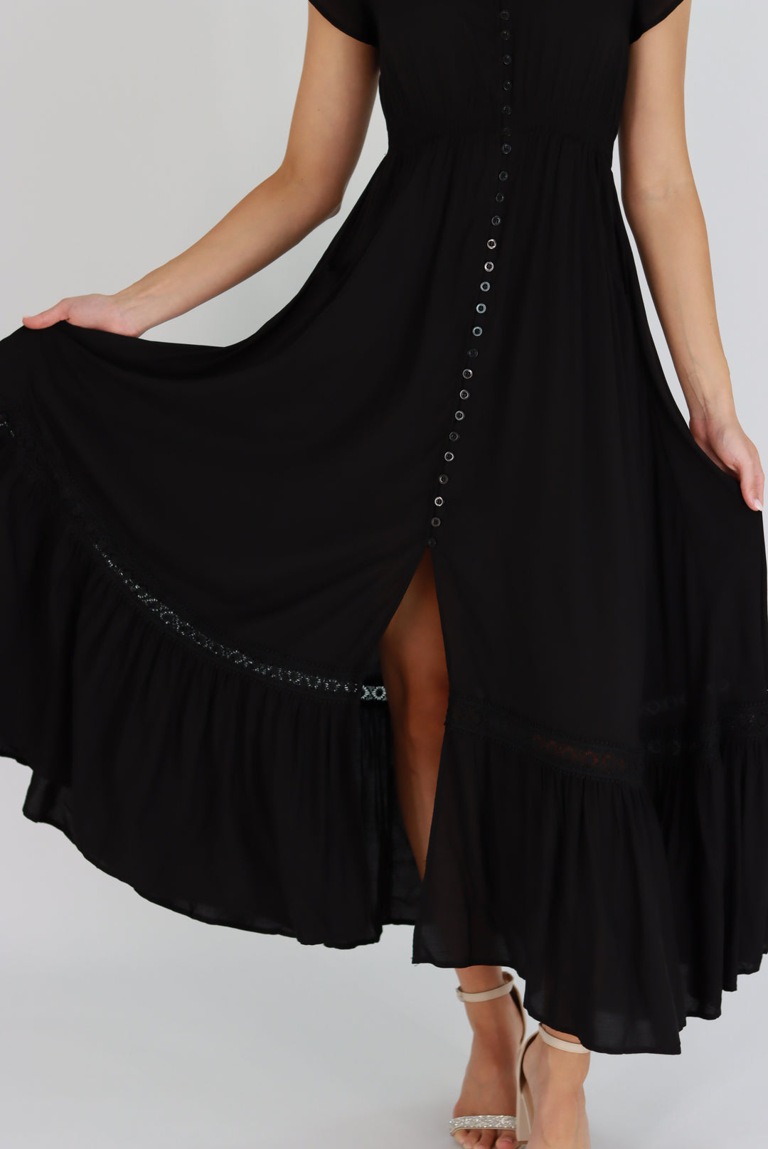 Marcella Black Maxi Dress