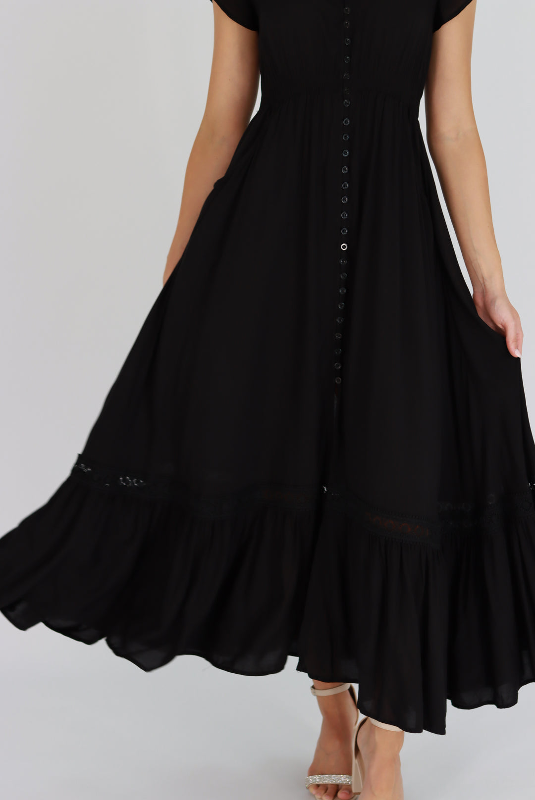 Marcella Black Maxi Dress