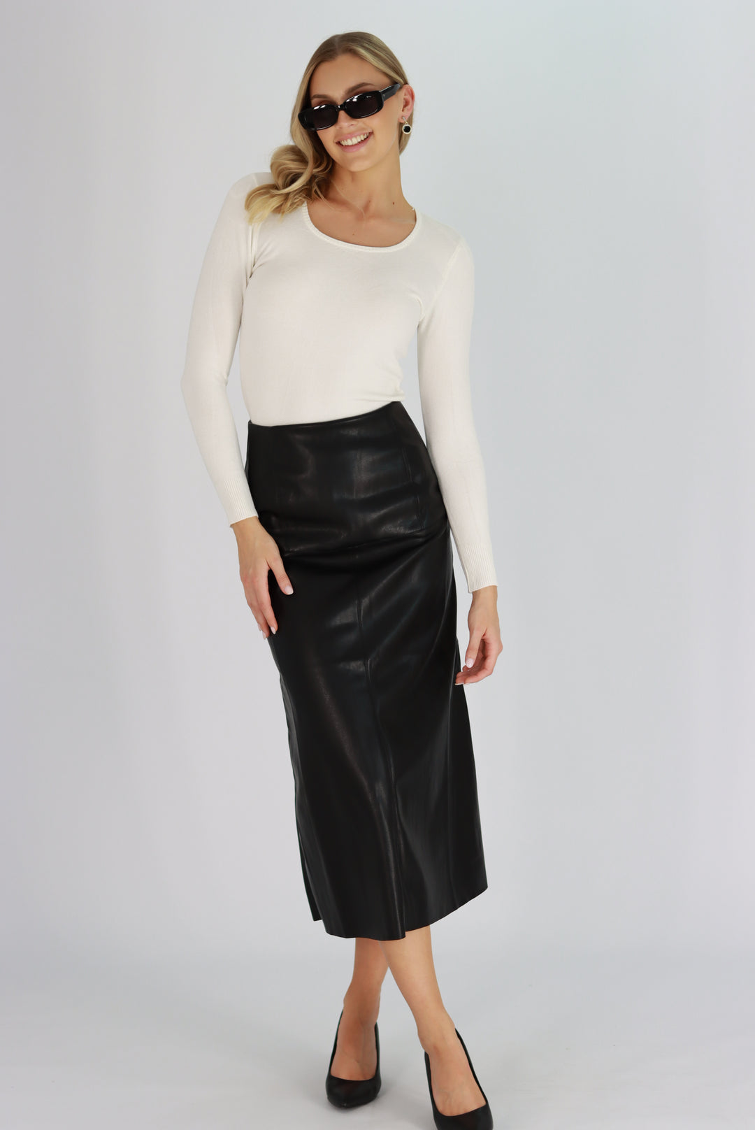 Venice Leather Skirt