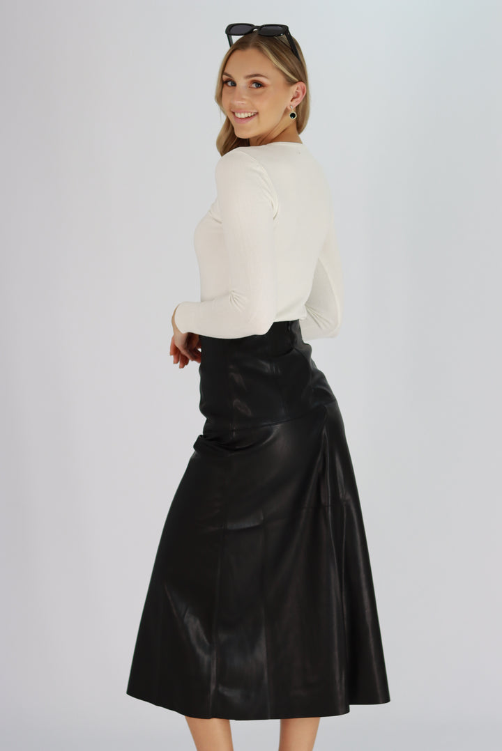 Venice Leather Skirt