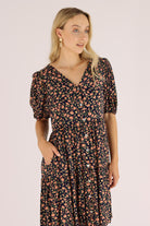 workwear dress with print