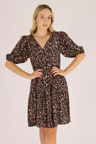 button down floral dress