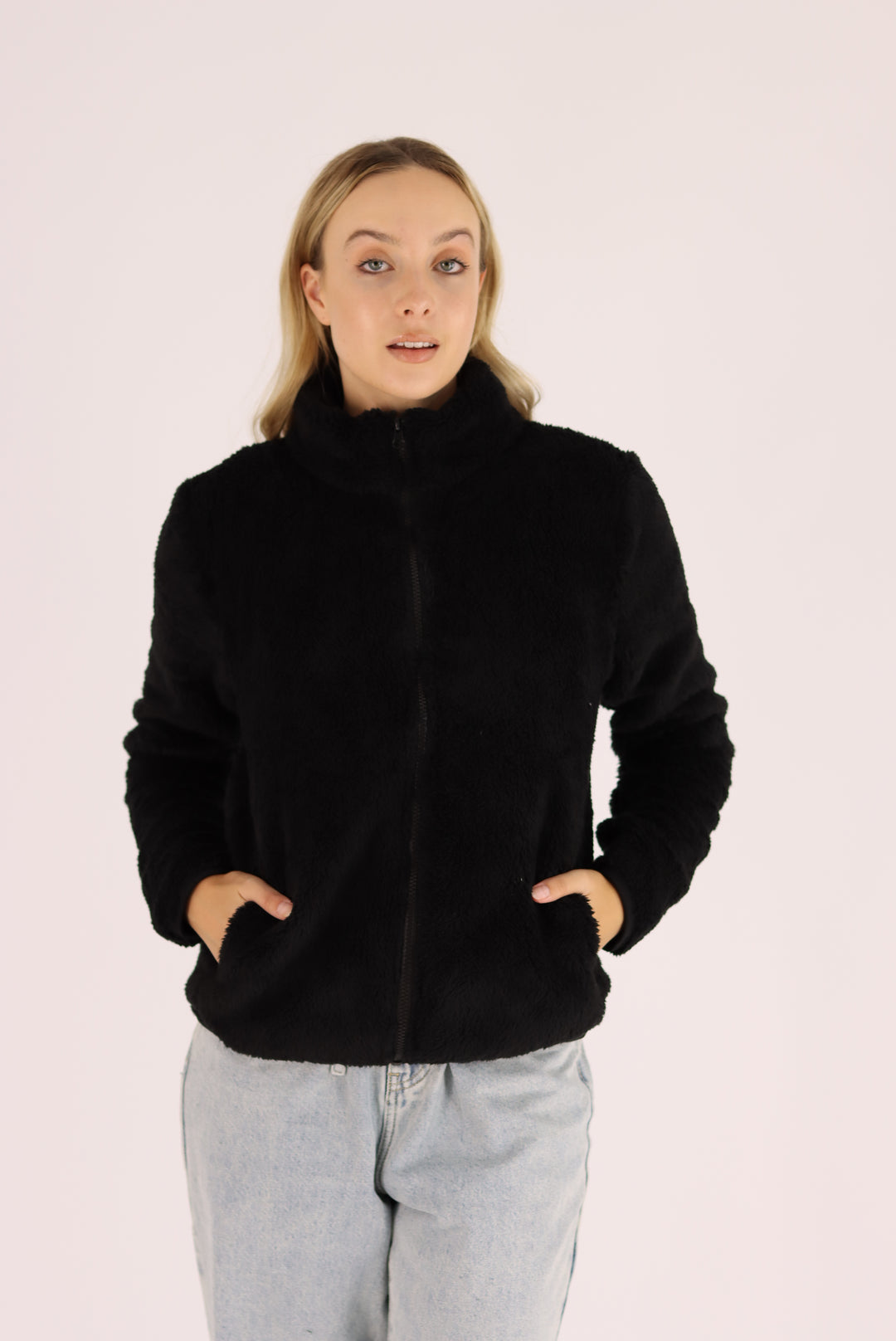 Damon Fur Jacket In Black