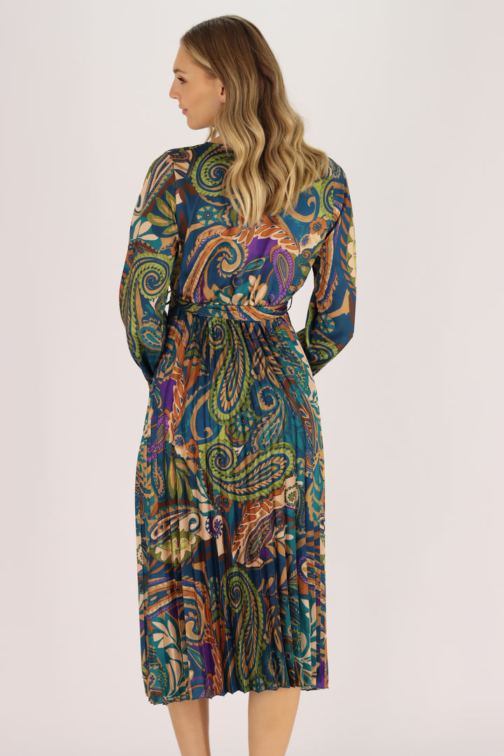 Bellisima Dress In Multi Blue