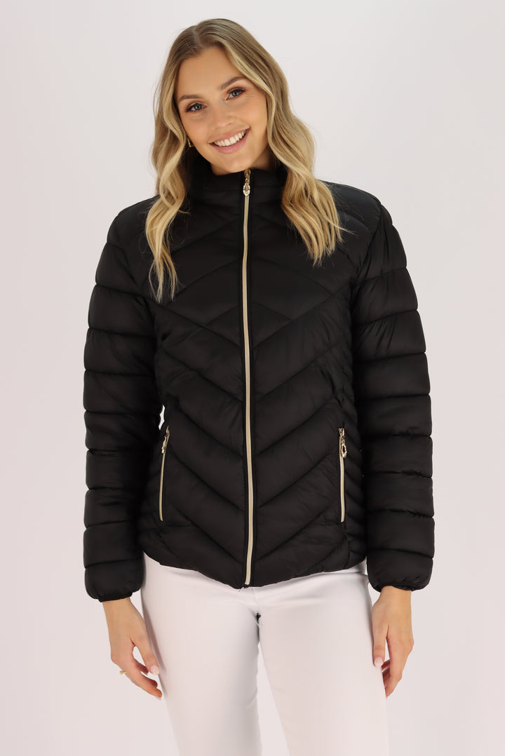 Mallory Puffer Jacket In Black