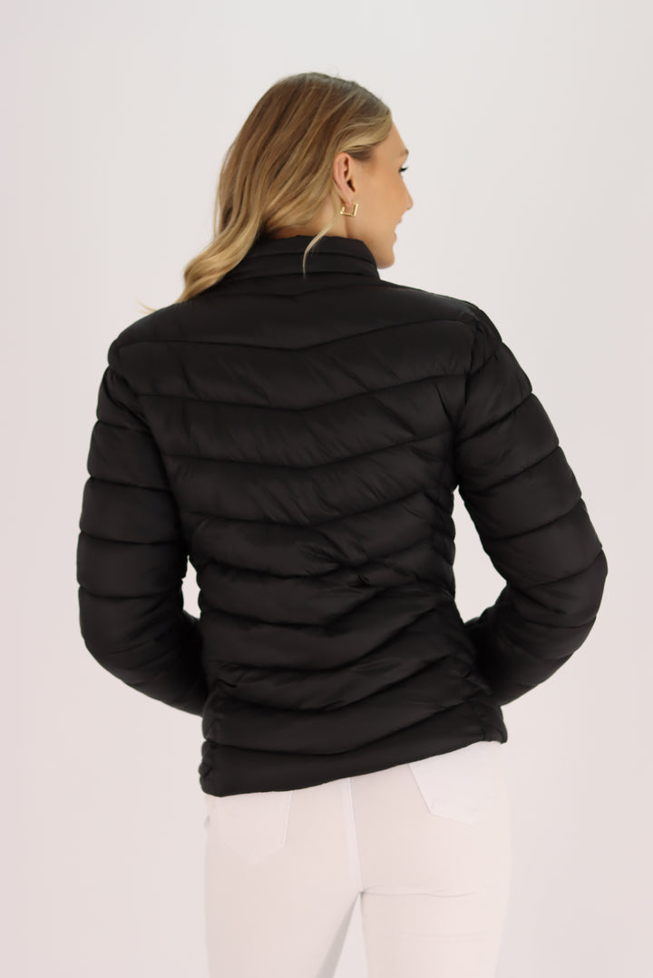 Mallory Puffer Jacket In Black