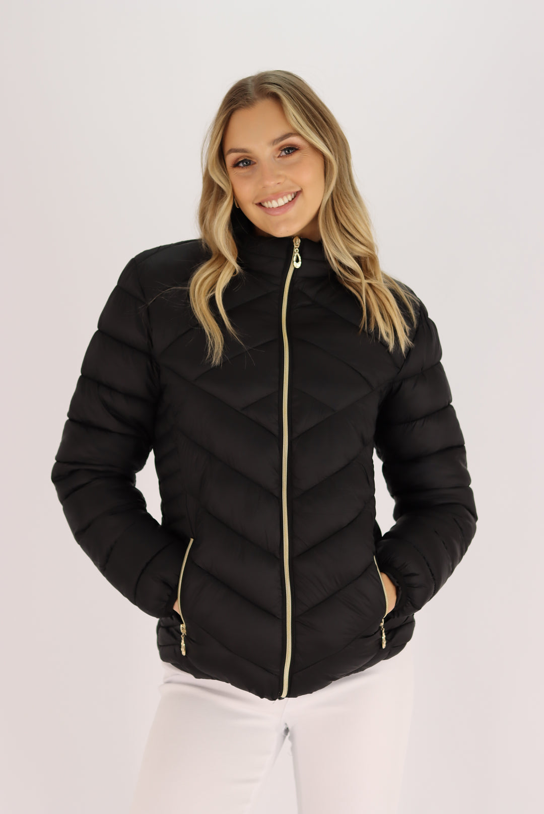 Mallory Puffer Jacket In Black