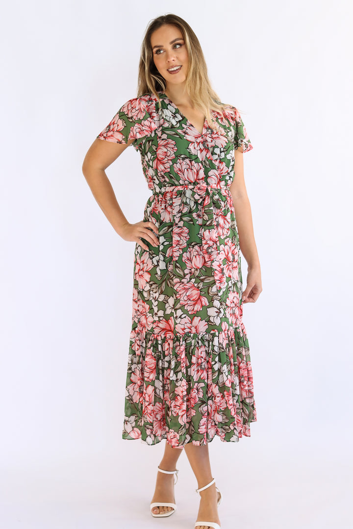 Brynn Floral Midi Dress