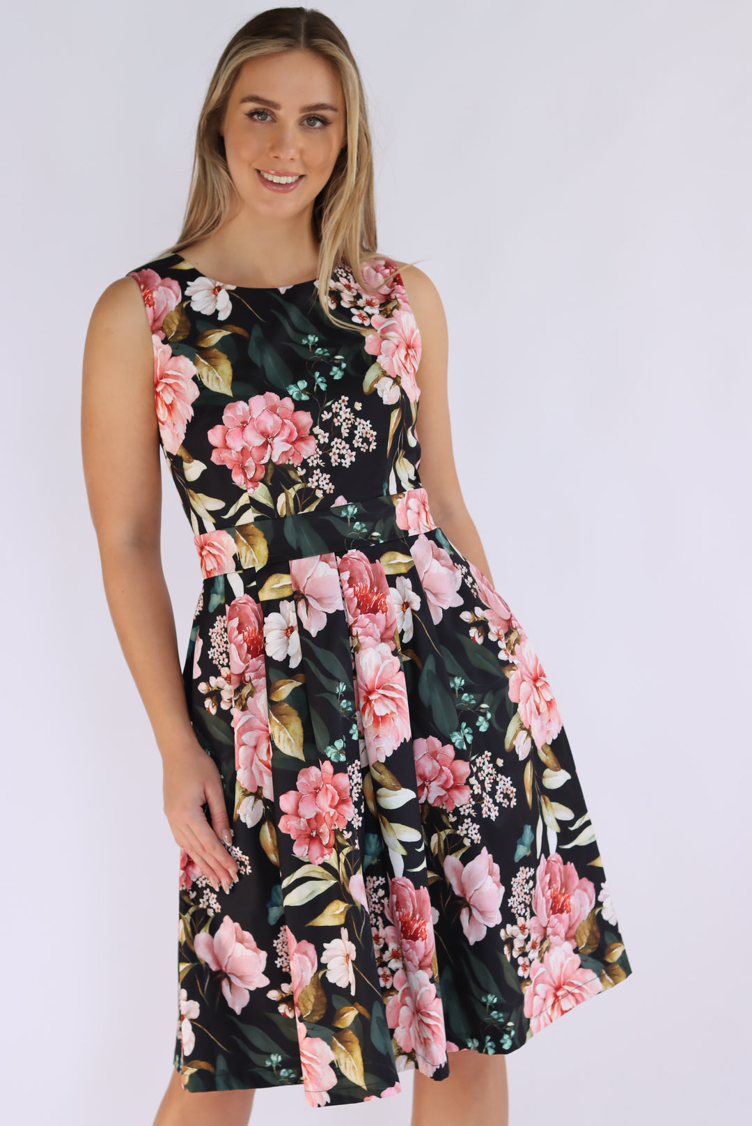 Kelly Floral Pleated Dress