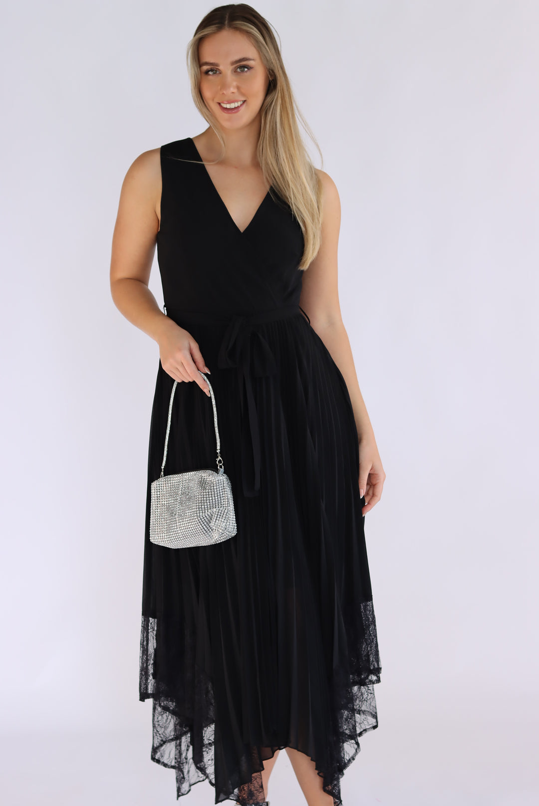 Showstopper Black Lace Midi Dress