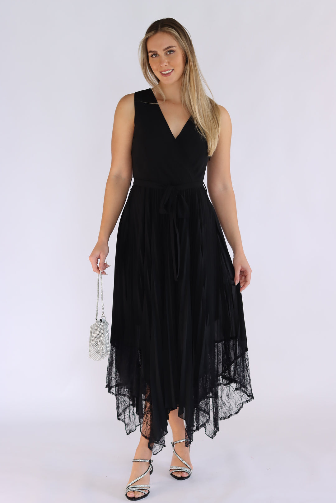 Showstopper Black Lace Midi Dress