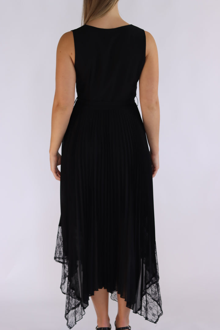 Showstopper Black Lace Midi Dress