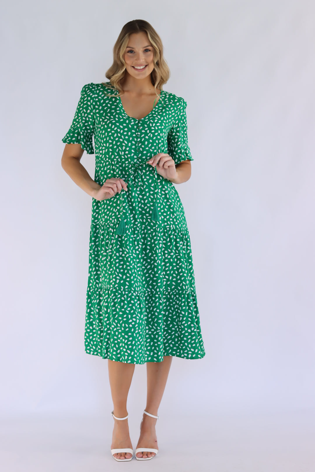 Dina Midi Dress In Green