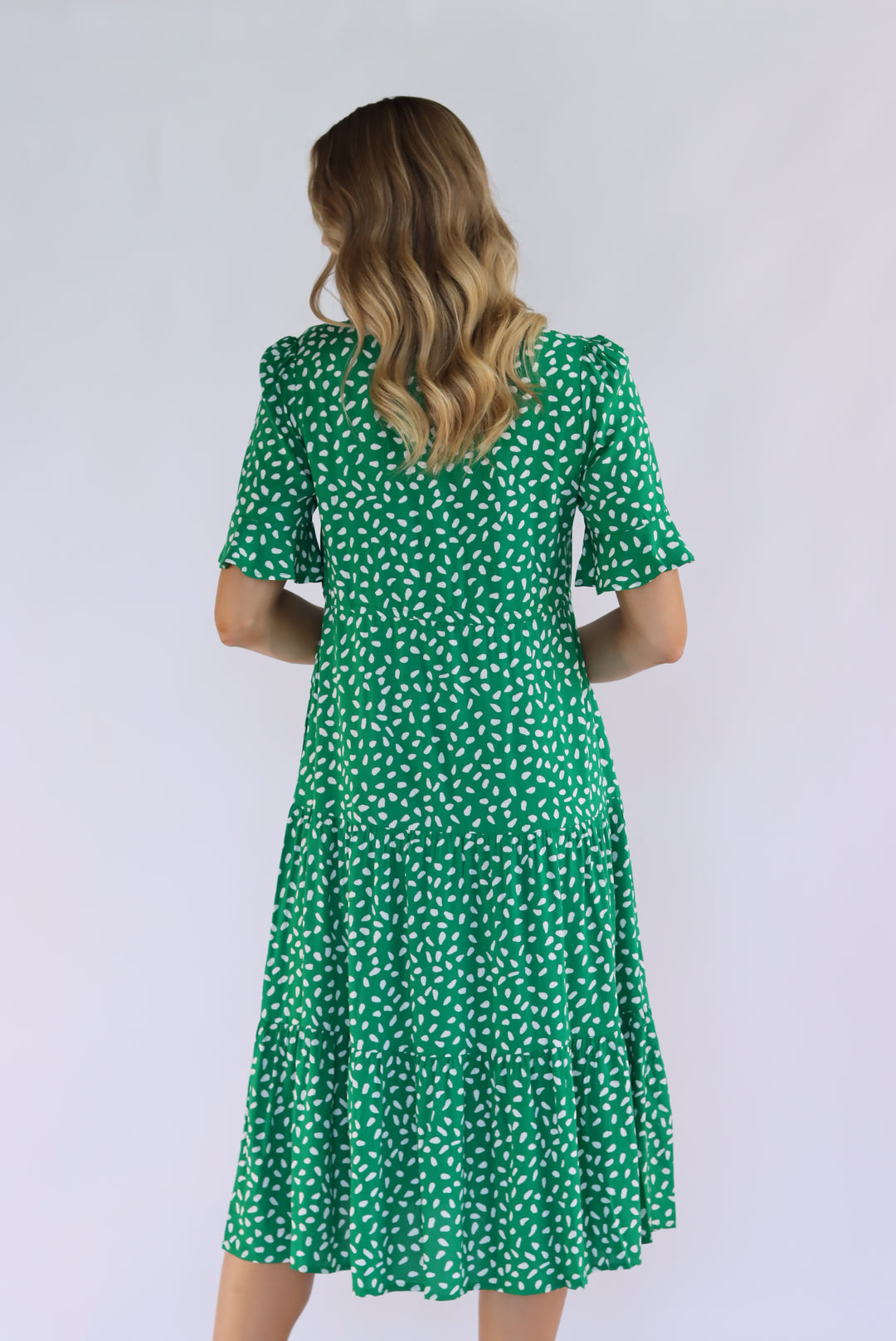 Dina Midi Dress In Green