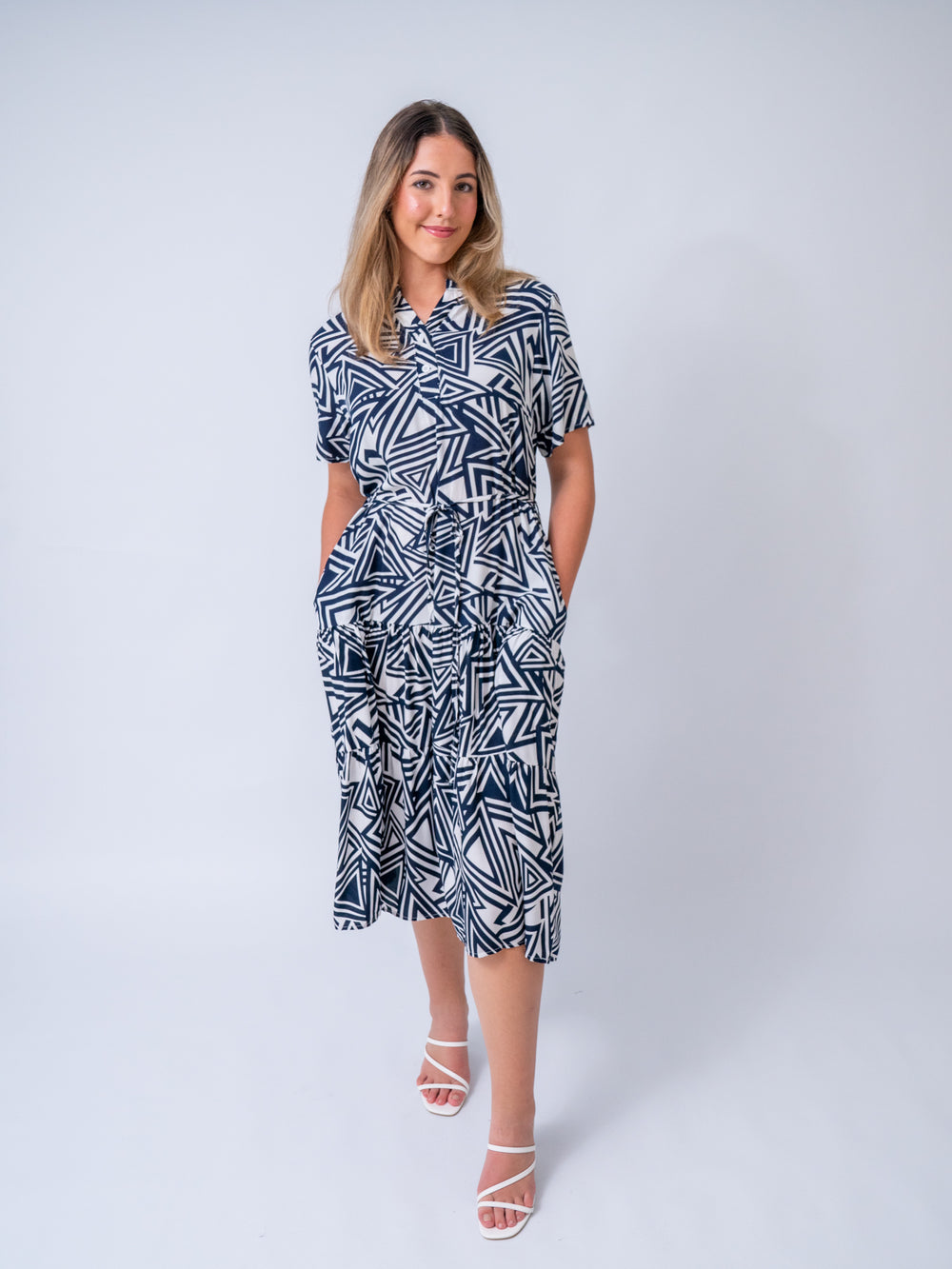 midi dress with side pockets