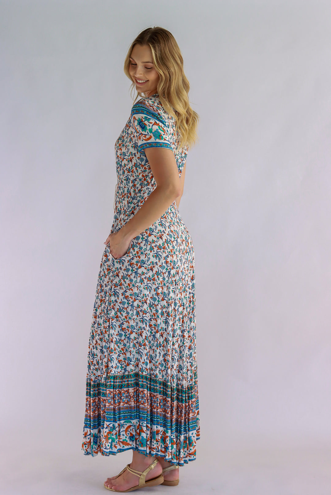 Boho Bliss Maxi Dress In White