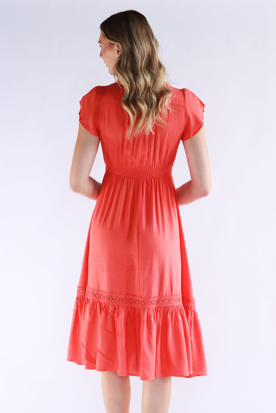 Sunset Glow Dress In Pink Orange