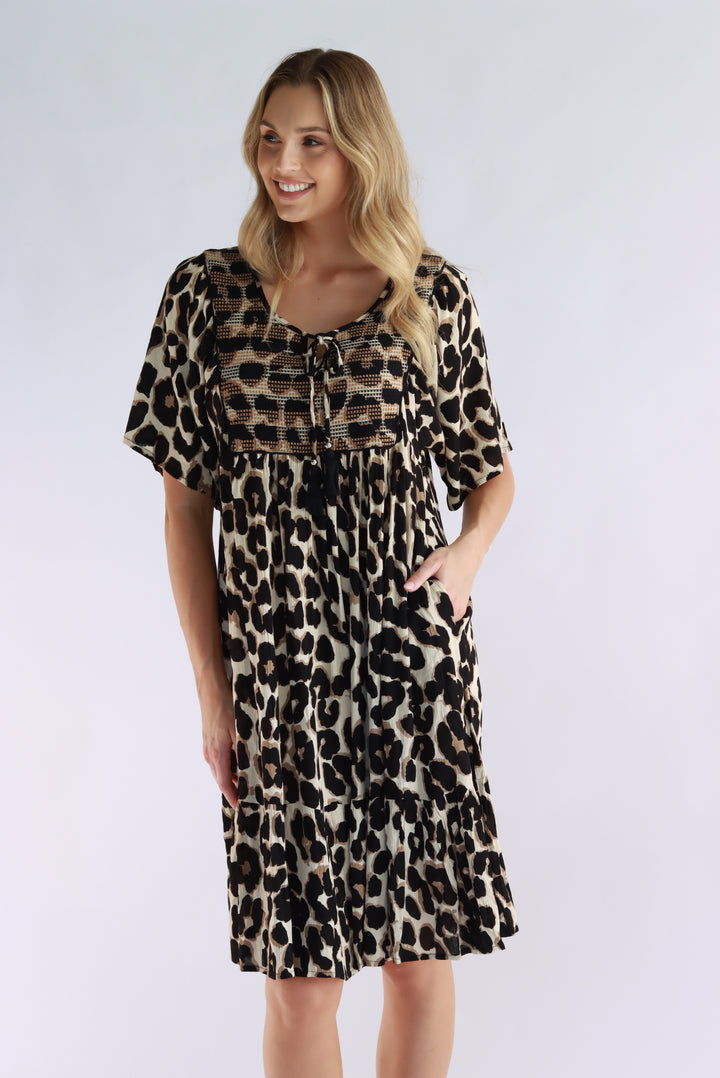 Leopard Luxe Knee Dress