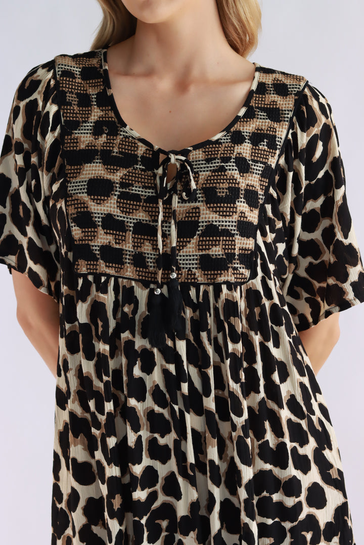 Leopard Luxe Knee Dress