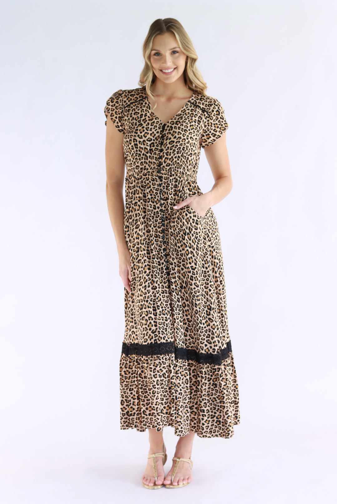 Leela Leopard Maxi Dress