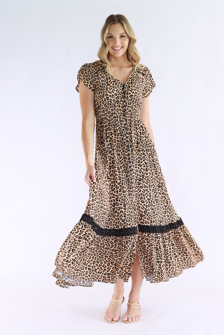 Leela Leopard Maxi Dress