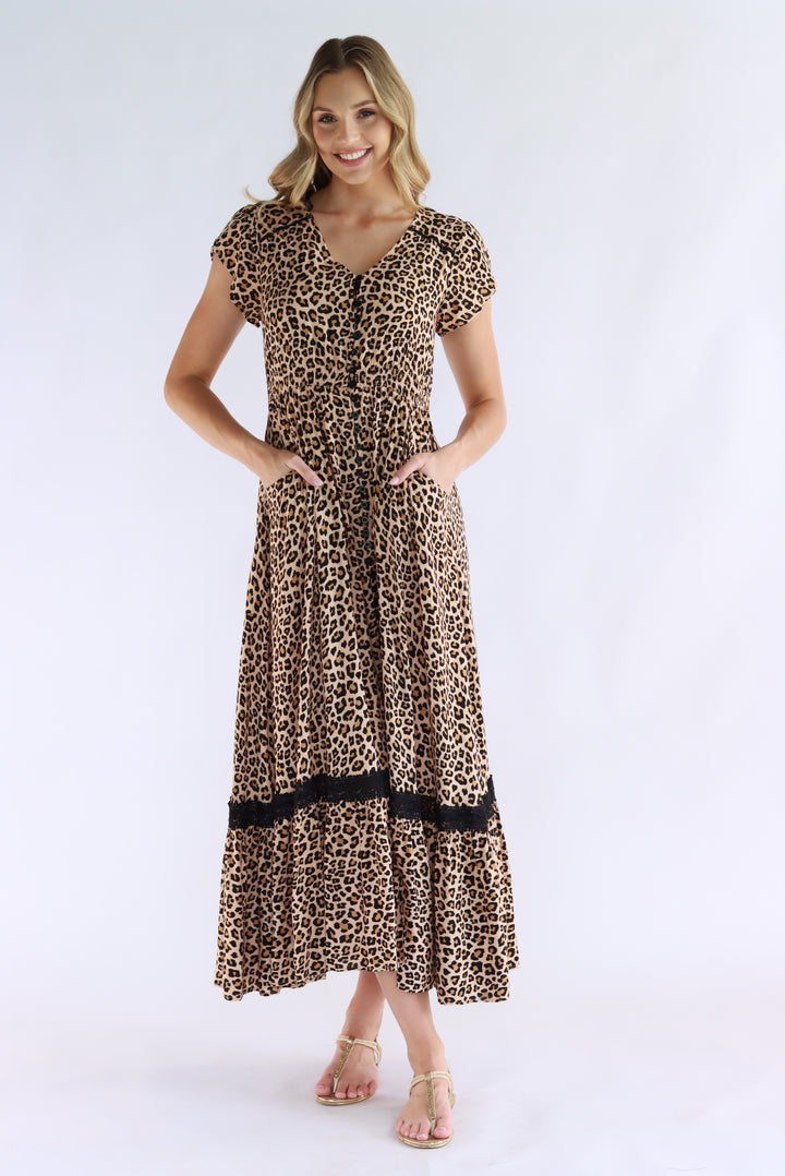 Leela Leopard Maxi Dress