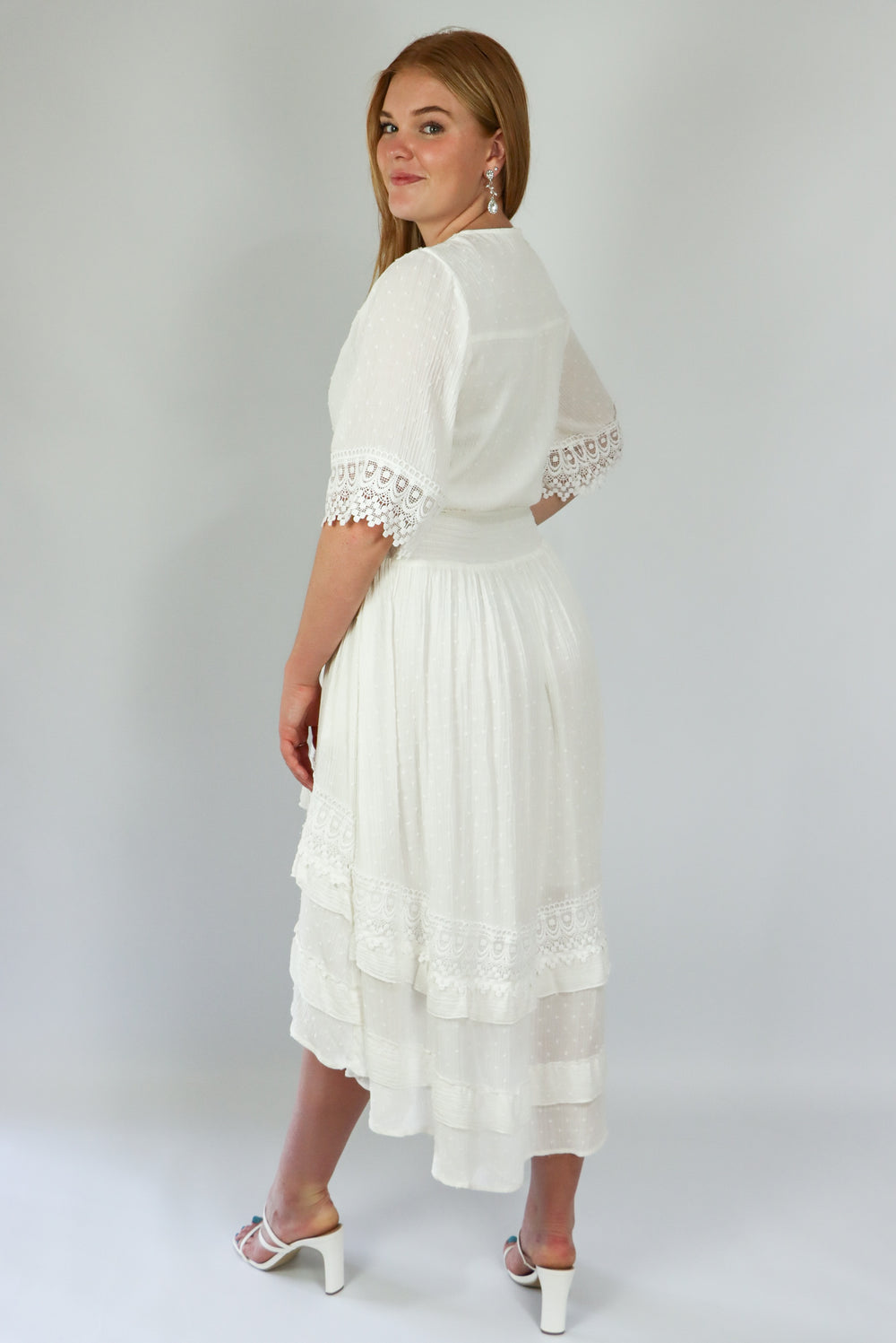 white dress partywear summer wear