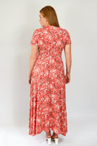 floral maxi dress backside
