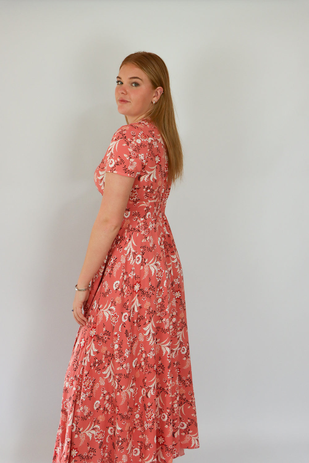 floral print maxi with side pockets