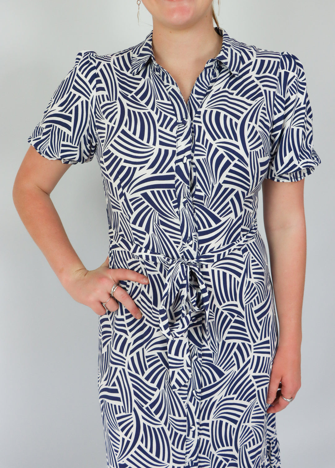 midi dress in blue