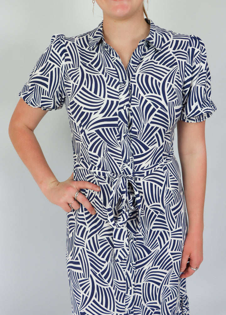 midi dress in blue