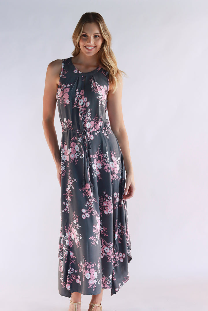 Tarana Maxi Dress In Grey