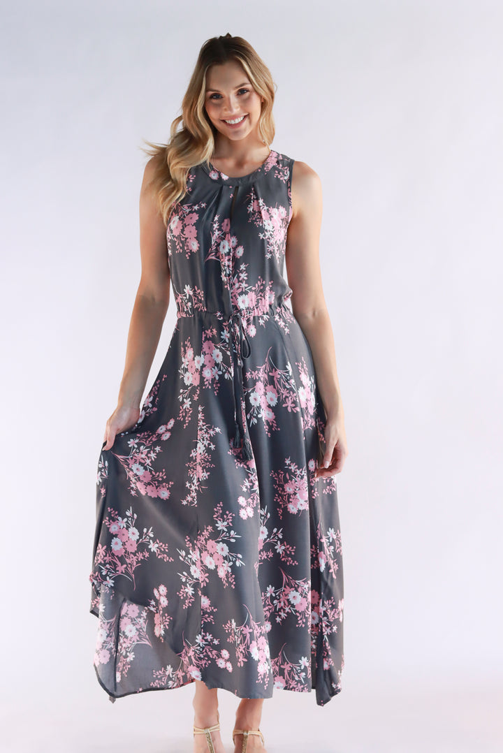 Tarana Maxi Dress In Grey