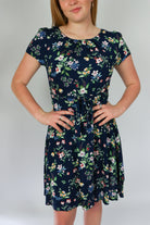 floral dress with multi flowers