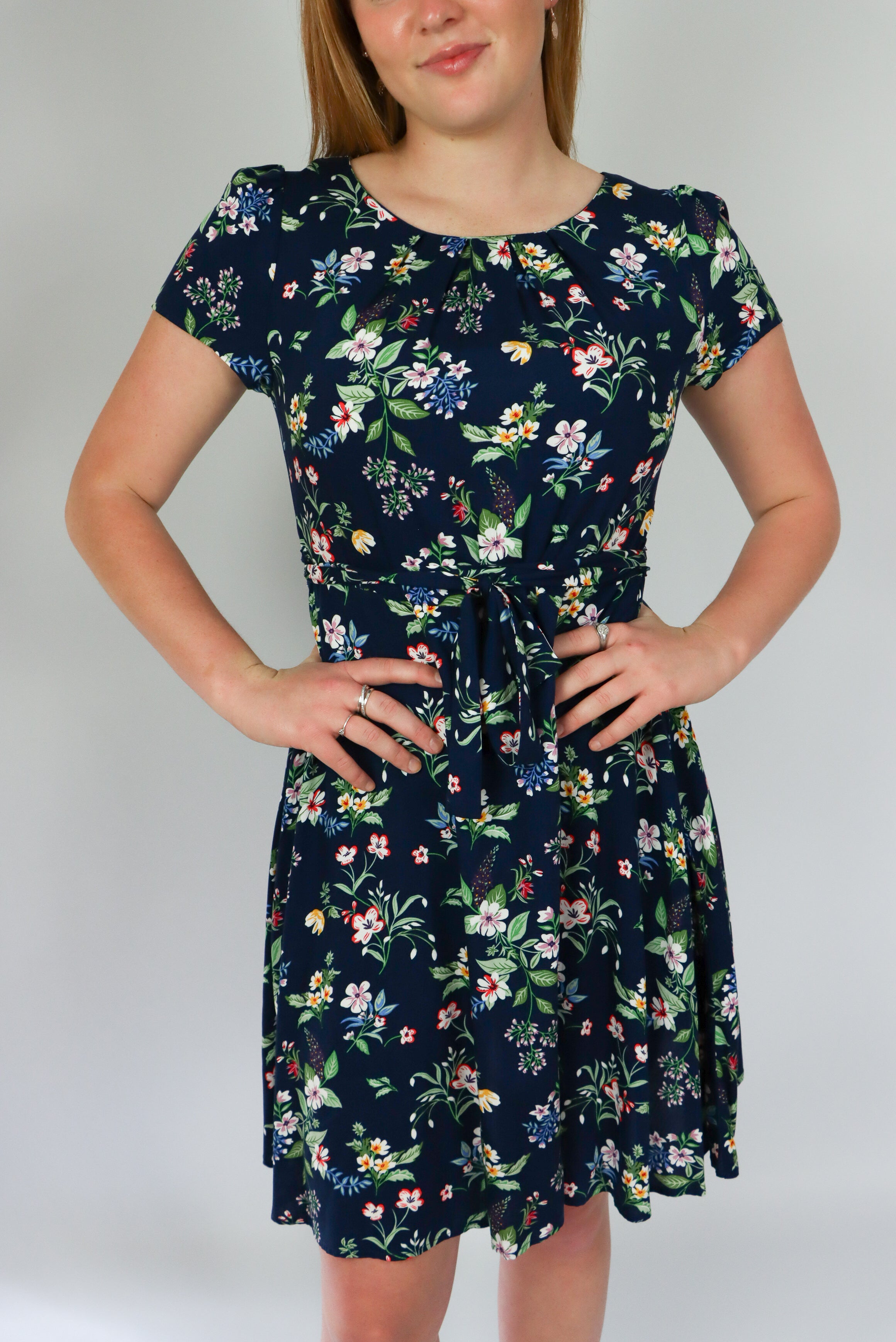 floral dress with multi flowers