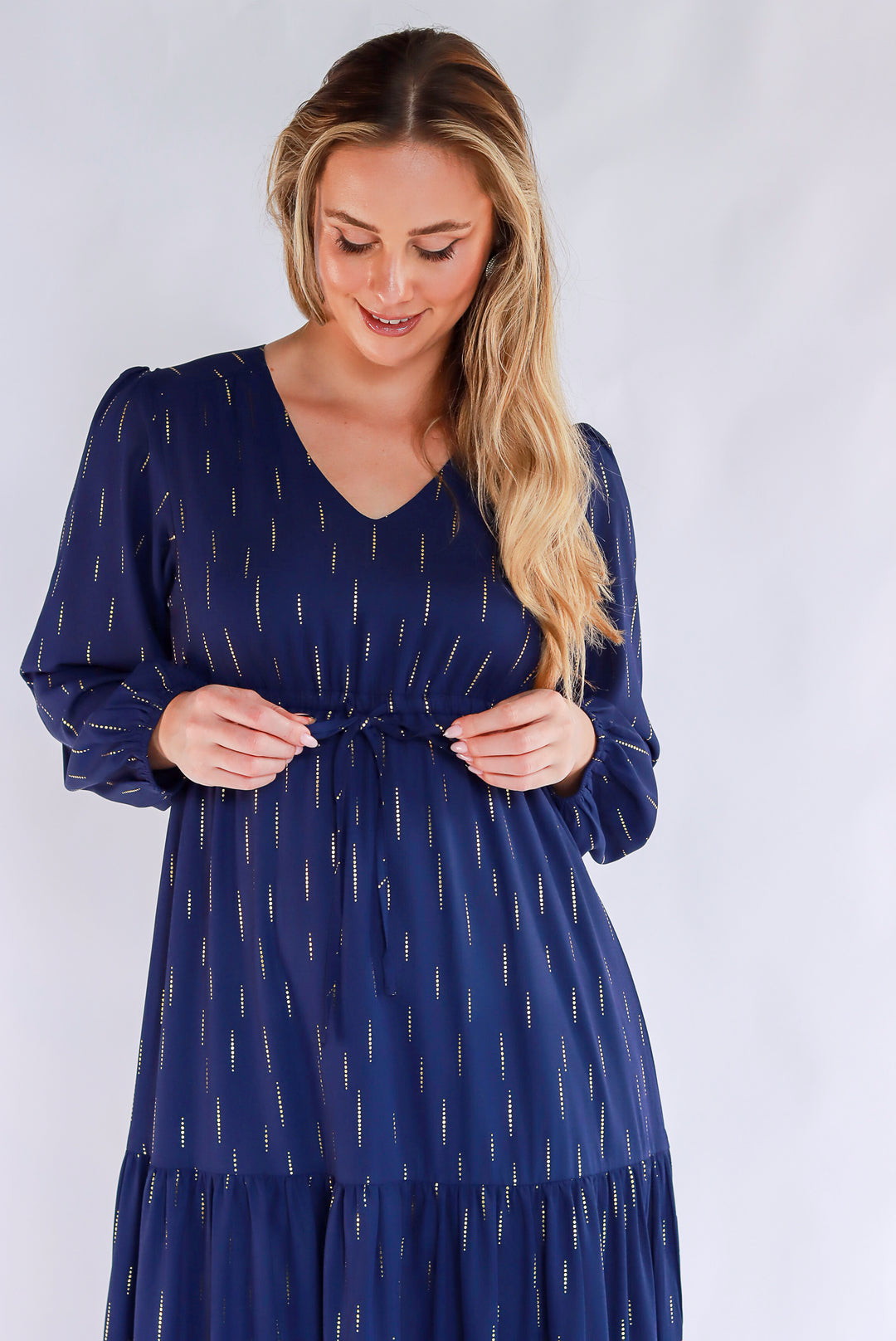 Sapphire Blue Midi Dress