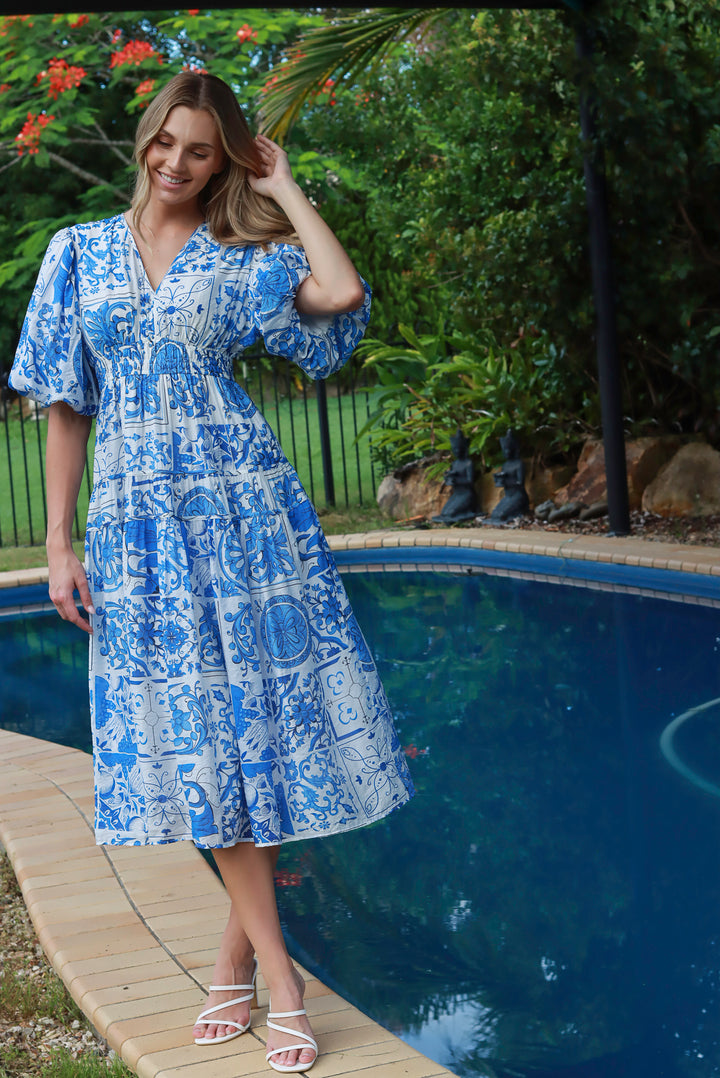 Blue Serenity Midi Dress