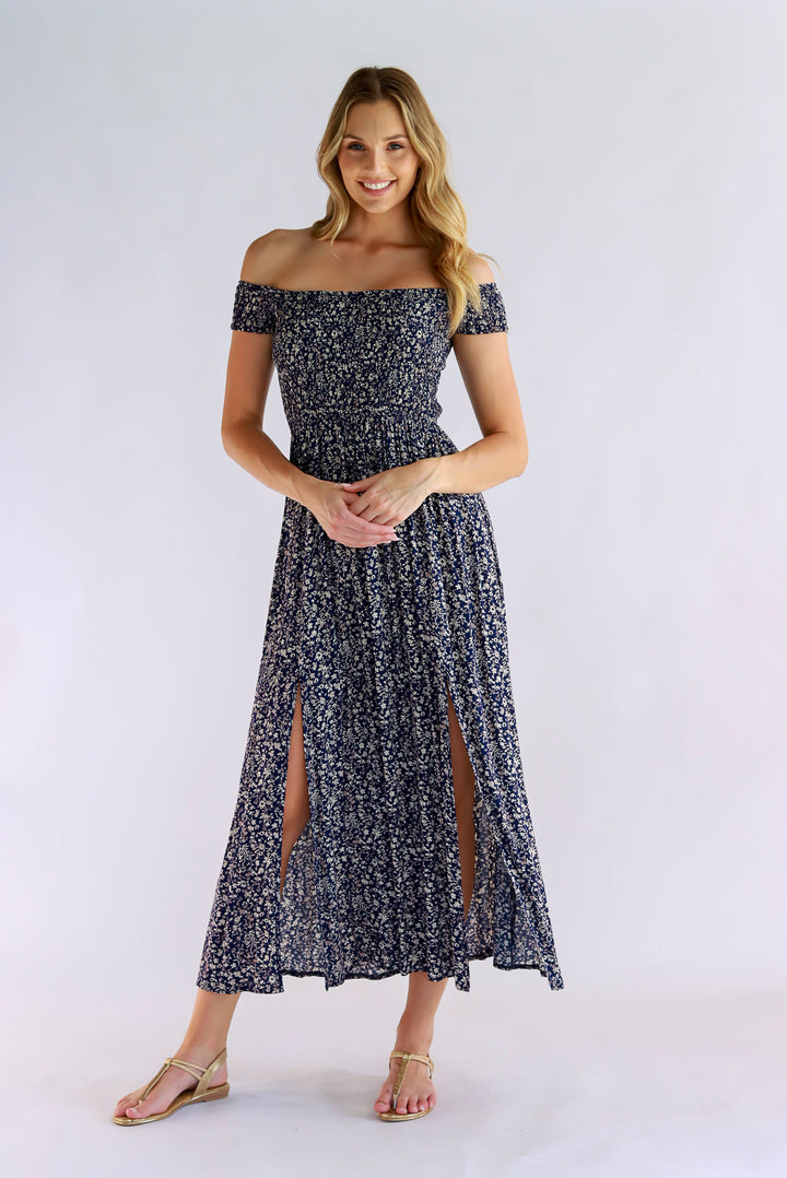 Maya Off-Shoulder Maxi Dress