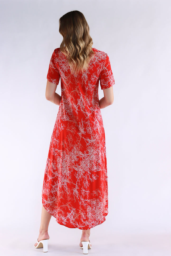 In the Festive Spirit Red Maxi Dress