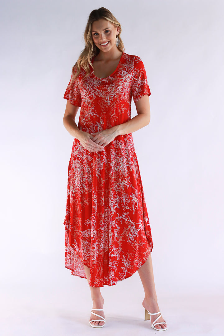 In the Festive Spirit Red Maxi Dress