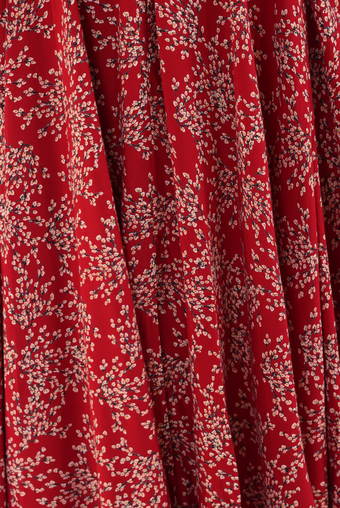 Valentina Floral Dress In Cherry Red